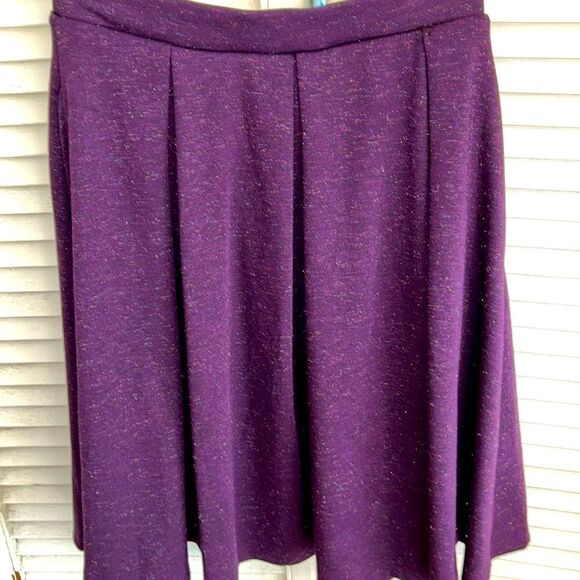 Power 💥 Purple Sparkle ❇️ ✨2 Pocket Skirt Fit & Flare Skirt NWT - Picture 1 of 17
